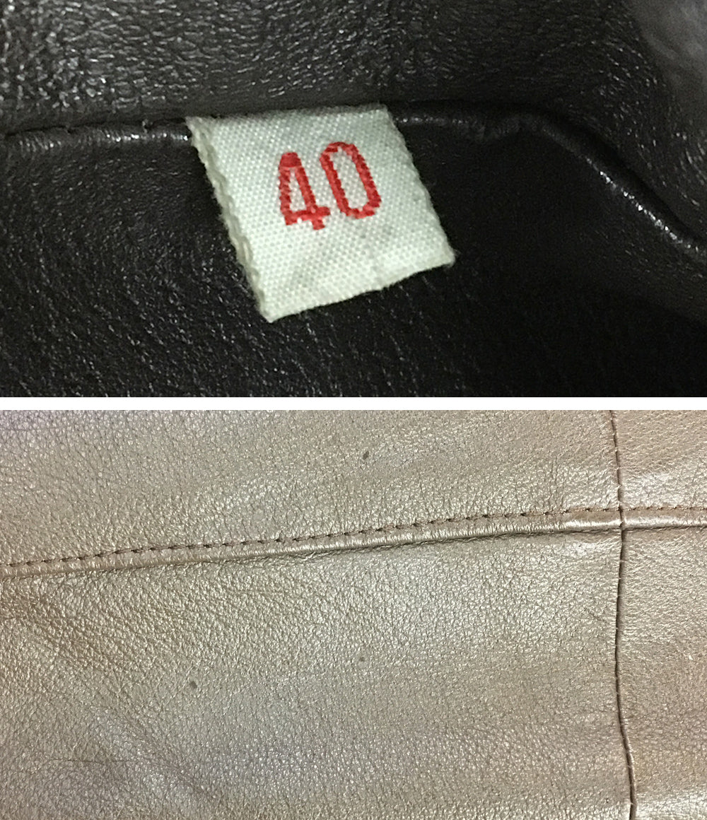 ジャンポール・ゴルチェ ダブルボタン レザージャケット 牛革 レディース SIZE 40 jean paul gaultier