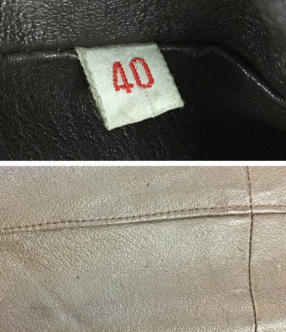 ジャンポール・ゴルチェ ダブルボタン レザージャケット 牛革 レディース SIZE 40 jean paul gaultier