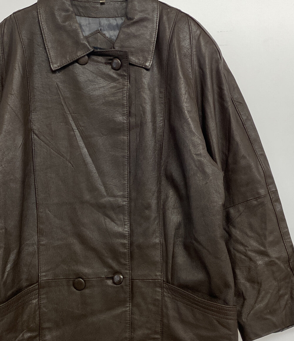 ジャンポール・ゴルチェ ダブルボタン レザージャケット 牛革 レディース SIZE 40 jean paul gaultier