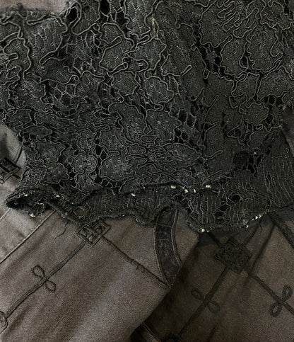 イッセイミヤケ ベスト 花柄 デコルテレース レディース SIZE M ISSEY MIYAKE