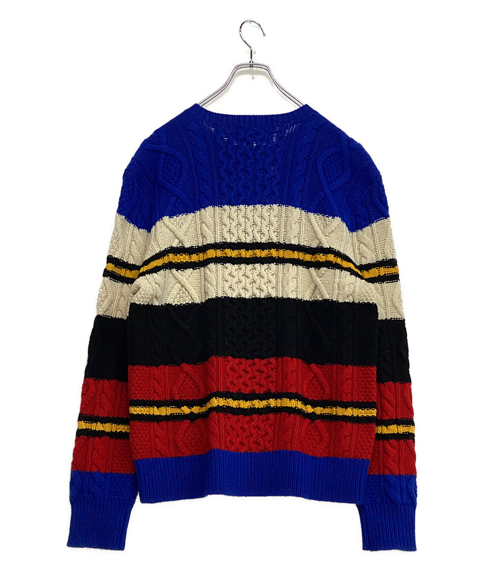 美品 POLO RALPH LAUREN ニット ボーダー アルパカ混 メンズ SIZE L ポロ・ラルフローレン