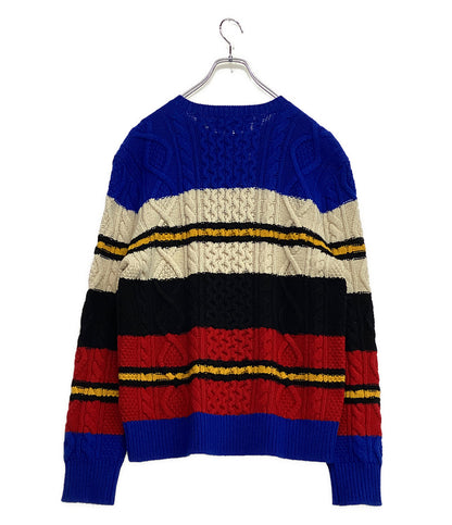 美品 POLO RALPH LAUREN ニット ボーダー アルパカ混 メンズ SIZE L ポロ・ラルフローレン