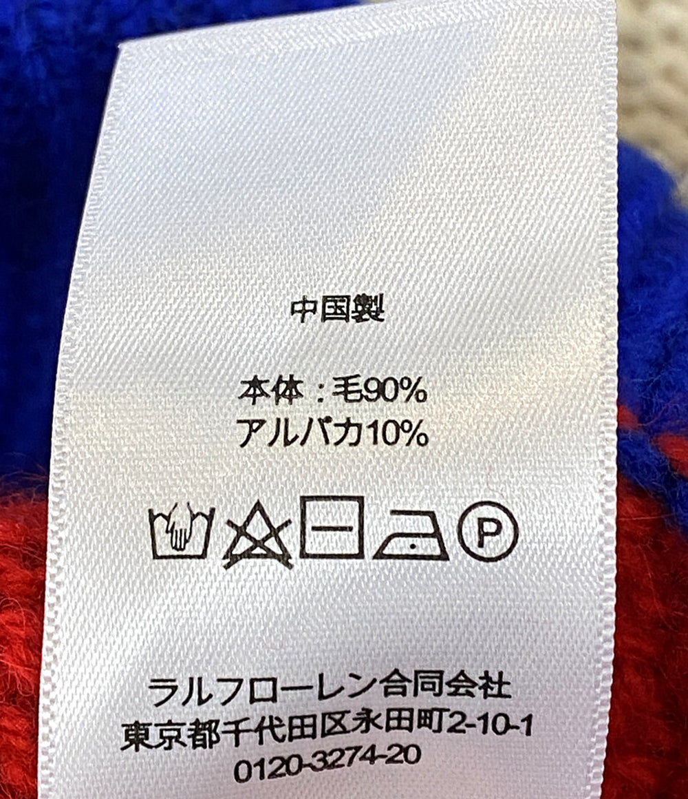 美品 POLO RALPH LAUREN ニット ボーダー アルパカ混 メンズ SIZE L ポロ・ラルフローレン