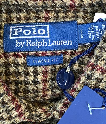 ラルフローレン 美品 長袖シャツ ウール エルボー ブラウン ワンポケ メンズ SIZE L RALPH LAUREN