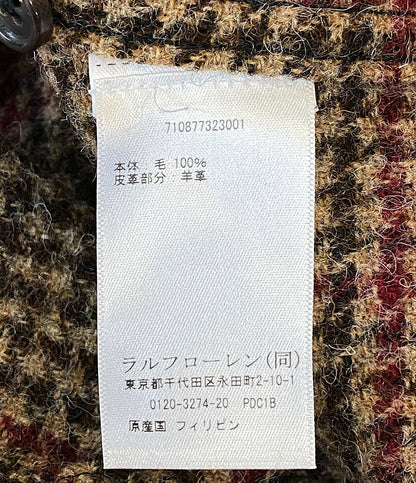 ラルフローレン 美品 長袖シャツ ウール エルボー ブラウン ワンポケ メンズ SIZE L RALPH LAUREN