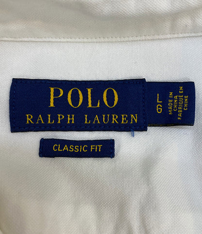 POLO RALPH LAUREN 長袖シャツ CLASSIC FIT ワーク ホワイト チンスト メンズ SIZE L ポロ・ラルフローレン