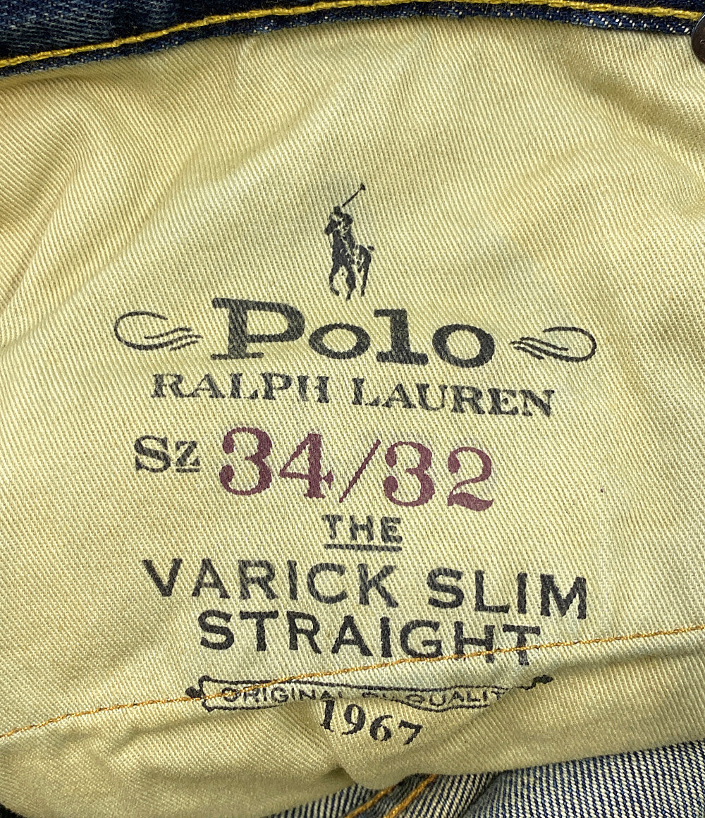 美品 POLO RALPH LAUREN デニムパンツ THE VARICK SLIM STRAIGHT メンズ SIZE W34 ポロ・ラルフローレン
