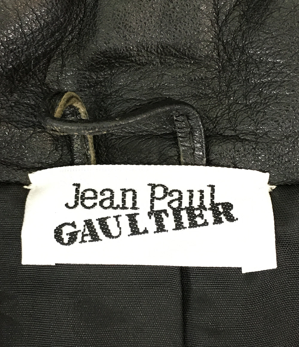 ジャンポール・ゴルチェ レザージャケット ダブルフェイス 豚革 レオパード メンズ SIZE 2 JEAN PAUL GAULTIER