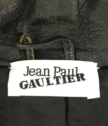 ジャンポール・ゴルチェ レザージャケット ダブルフェイス 豚革 レオパード メンズ SIZE 2 JEAN PAUL GAULTIER