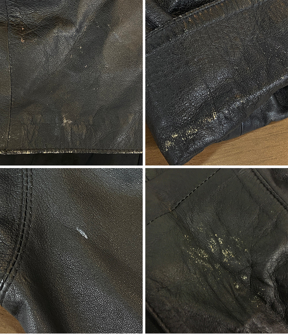 ジャンポール・ゴルチェ レザージャケット ダブルフェイス 豚革 レオパード メンズ SIZE 2 JEAN PAUL GAULTIER