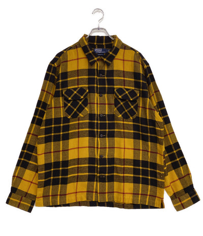 ポロバイラルフローレン 美品 長袖シャツ オープンカラー チェック ボックスシルエット メンズ SIZE L POLO by RALPH LAUREN