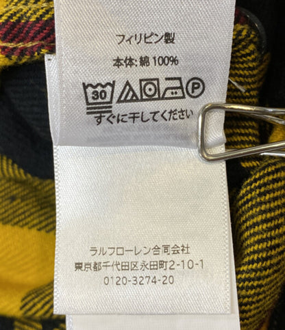 ポロバイラルフローレン 美品 長袖シャツ オープンカラー チェック ボックスシルエット メンズ SIZE L POLO by RALPH LAUREN