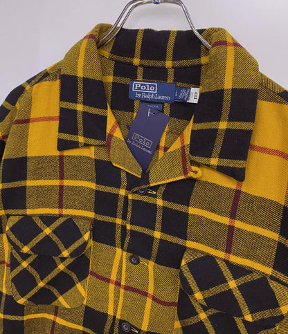 ポロバイラルフローレン 美品 長袖シャツ オープンカラー チェック ボックスシルエット メンズ SIZE L POLO by RALPH LAUREN