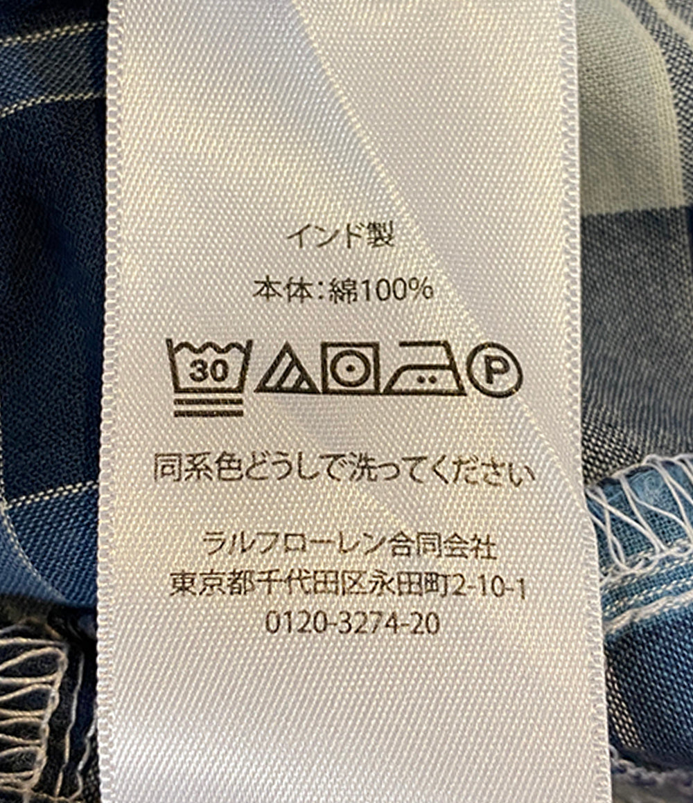 ポロバイラルフローレン 美品 長袖シャツ CLASSIC FIT パッチワーク オープンカラー メンズ SIZE L POLO by RALPH LAUREN