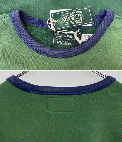美品 POLO COUNTRY RALPH LAUREN ポロカントリー スウェット パッチワーク USED加工 メンズ SIZE L ラルフローレン
