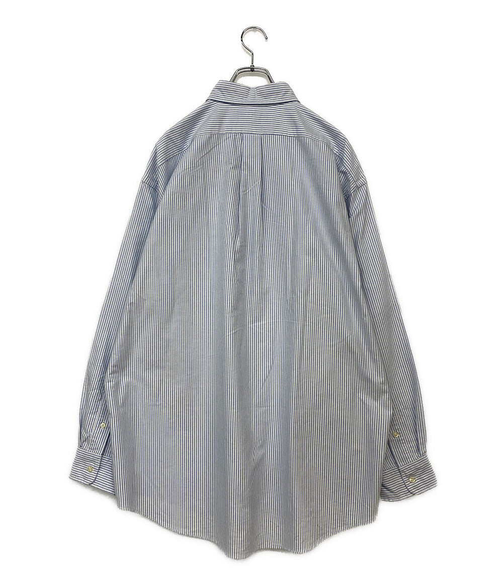 美品 POLO RALPH LAUREN 長袖シャツ THE BIG FIT ストライプ ブルー メンズ SIZE L ポロ・ラルフローレン