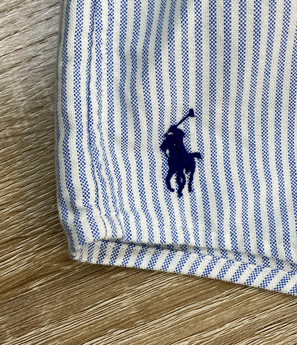 美品 POLO RALPH LAUREN 長袖シャツ THE BIG FIT ストライプ ブルー メンズ SIZE L ポロ・ラルフローレン