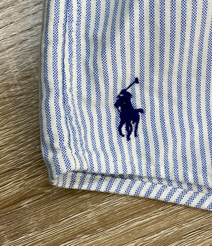 美品 POLO RALPH LAUREN 長袖シャツ THE BIG FIT ストライプ ブルー メンズ SIZE L ポロ・ラルフローレン