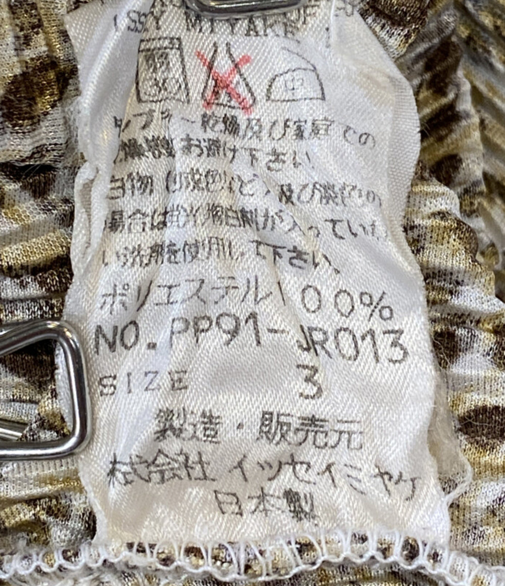 プリーツプリーズ プリーツ長袖シャツ 総柄 レディース SIZE 3 PLEATS PLEASE