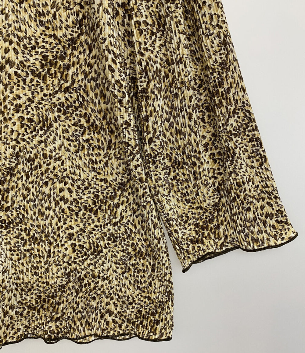 プリーツプリーズ プリーツ長袖シャツ 総柄 レディース SIZE 3 PLEATS PLEASE