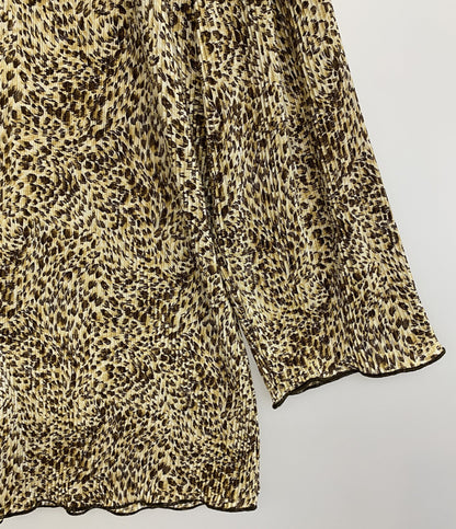 プリーツプリーズ プリーツ長袖シャツ 総柄 レディース SIZE 3 PLEATS PLEASE