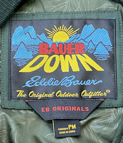 Eddie Bauer ダウンジャケット 復刻 スカイライナー グリーン BAUER DOWN レディース SIZE M エディー・バウアー