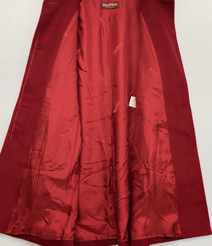 マックスマーラ レッド ウールコート レディース SIZE 42 MAX MARA