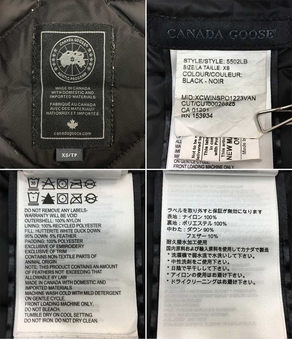 CANADA GOOSE ダウンコート ブラック レディース SIZE XS カナダグース