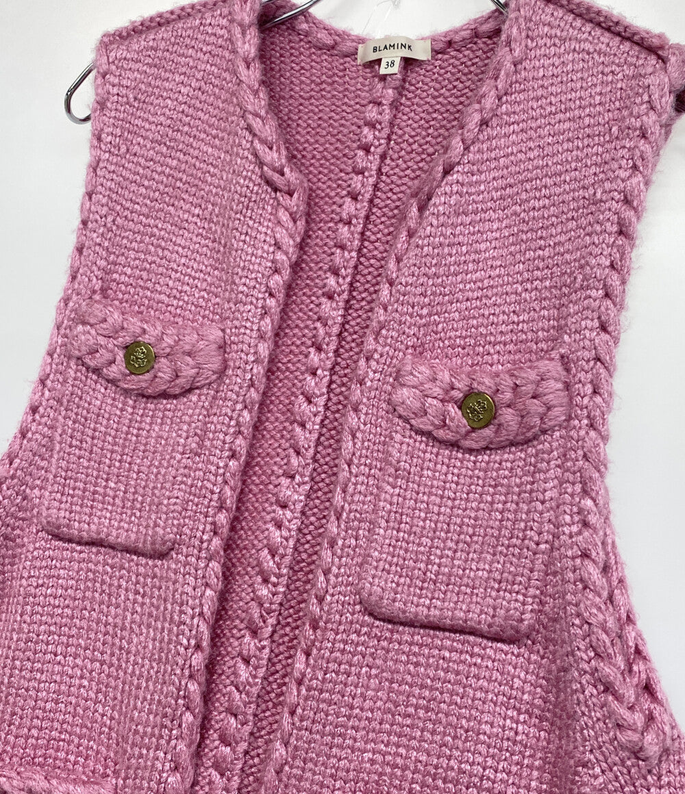 BLAMINK ブラミンク シルクニットベスト ピンク レディース SIZE 38