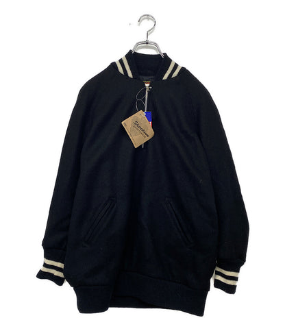 skookun スタジャン ブラック ハーフジップ アメリカ製 メンズ SIZE 38 スクーカム