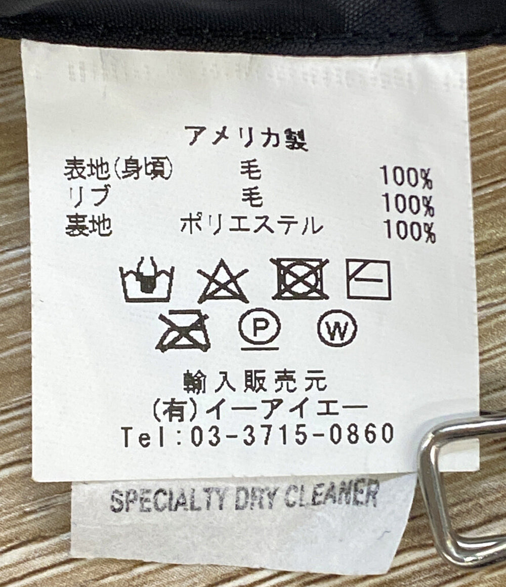 skookun スタジャン ブラック ハーフジップ アメリカ製 メンズ SIZE 38 スクーカム