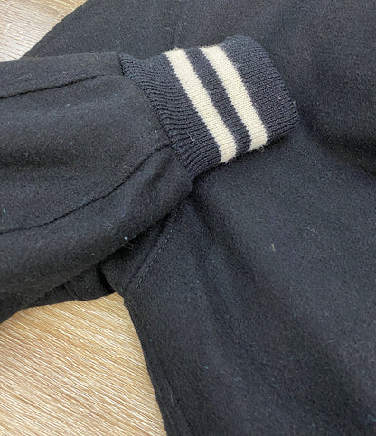 skookun スタジャン ブラック ハーフジップ アメリカ製 メンズ SIZE 38 スクーカム