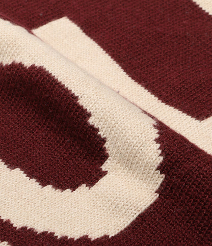 ドロールドムッシュ ストール バイカラー ロゴ メリノ混 メンズ Drole de Monsieur