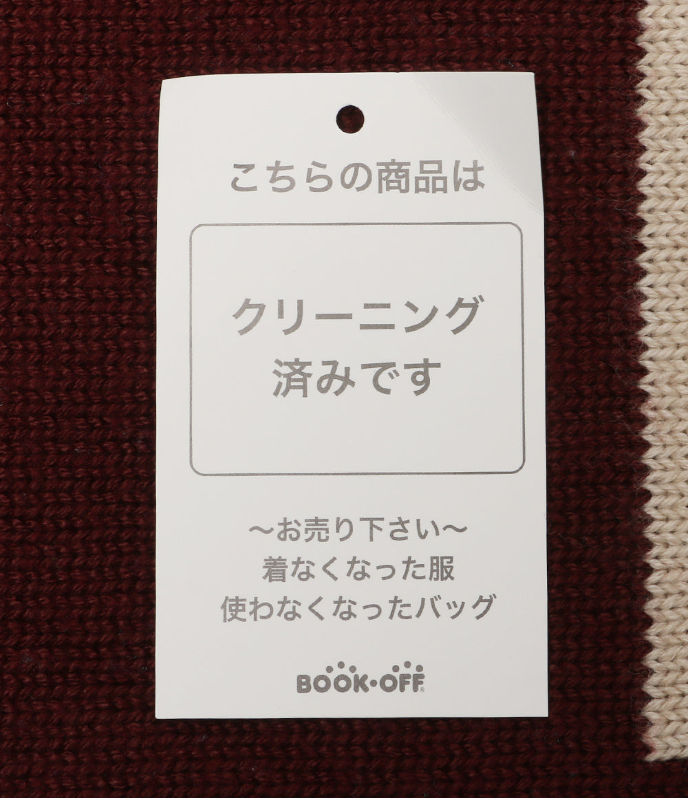 ドロールドムッシュ ストール バイカラー ロゴ メリノ混 メンズ Drole de Monsieur