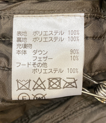 Aquascutum ダウンコート フーデッドスタンドカラーダウン カーキ 5009350034-47 レディース SIZE 8 アクアスキュータム