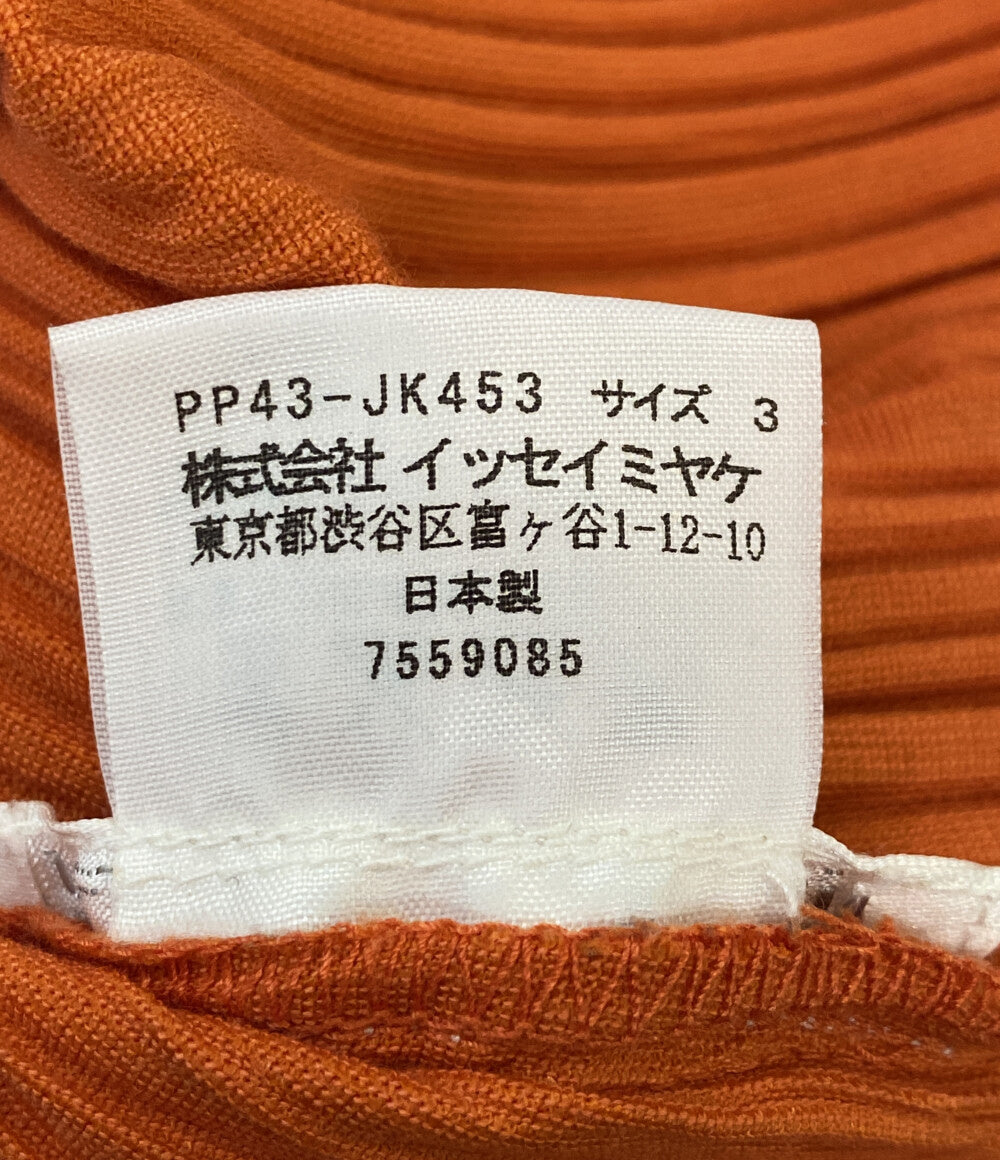 PLEATS PLEASE ハーフボタンプリーツカットソー レディース SIZE ３ プリーツプリーズ