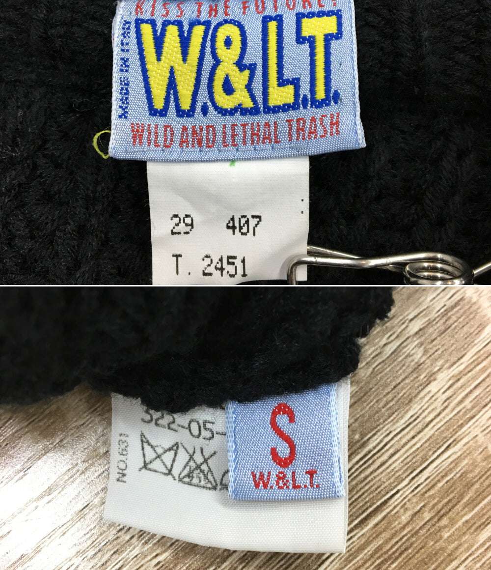 ウォルト 長袖ニット ブラック ローズ 二重 メンズ SIZE S W.&L.T.