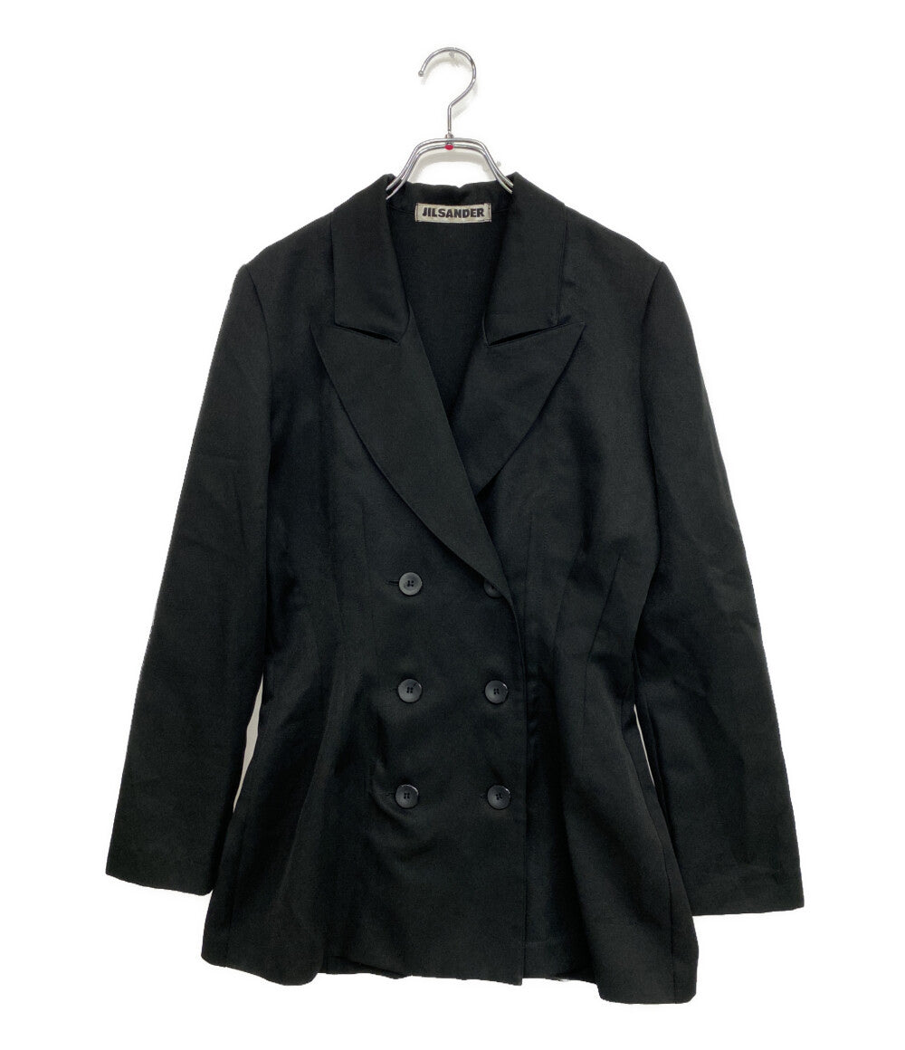 ジルサンダー ブラック ダブルレーヨンジャケット レディース SIZE - Jil sander
