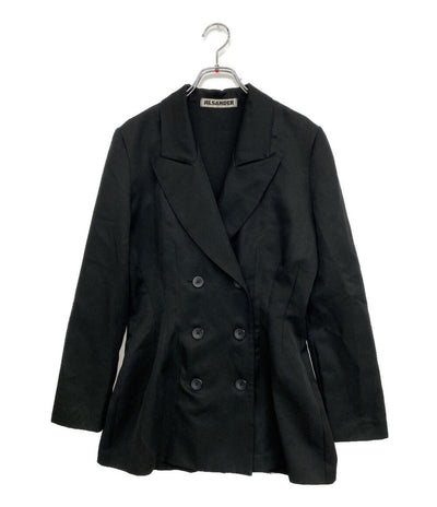 ジルサンダー ブラック ダブルレーヨンジャケット レディース SIZE - Jil sander