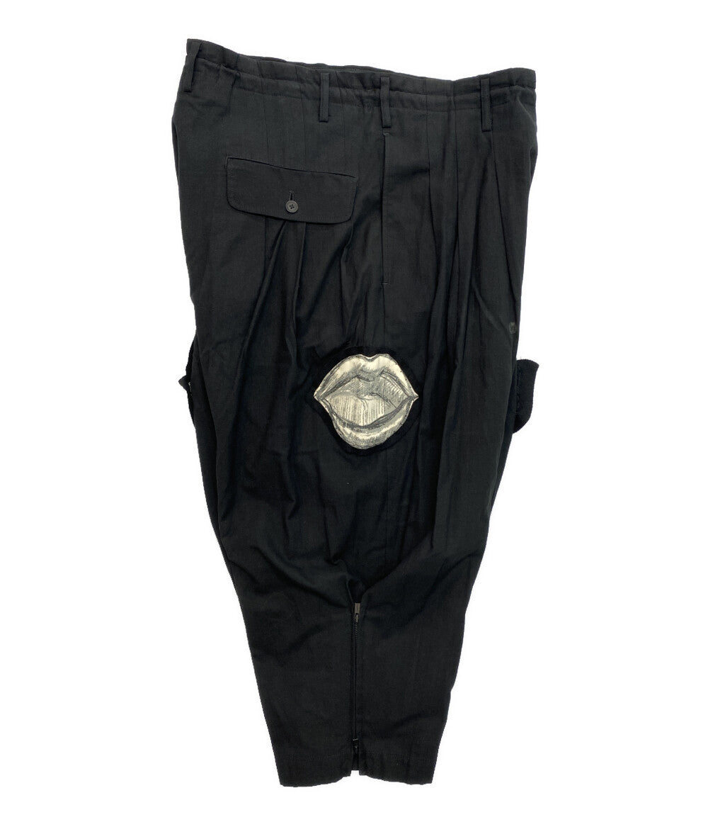 ヨウジヤマモトプールオム サイドジップパッチワークパンツ ワイドパンツ 22ss メンズ SIZE 2 YOHJI YAMAMOTO POUR HOMME