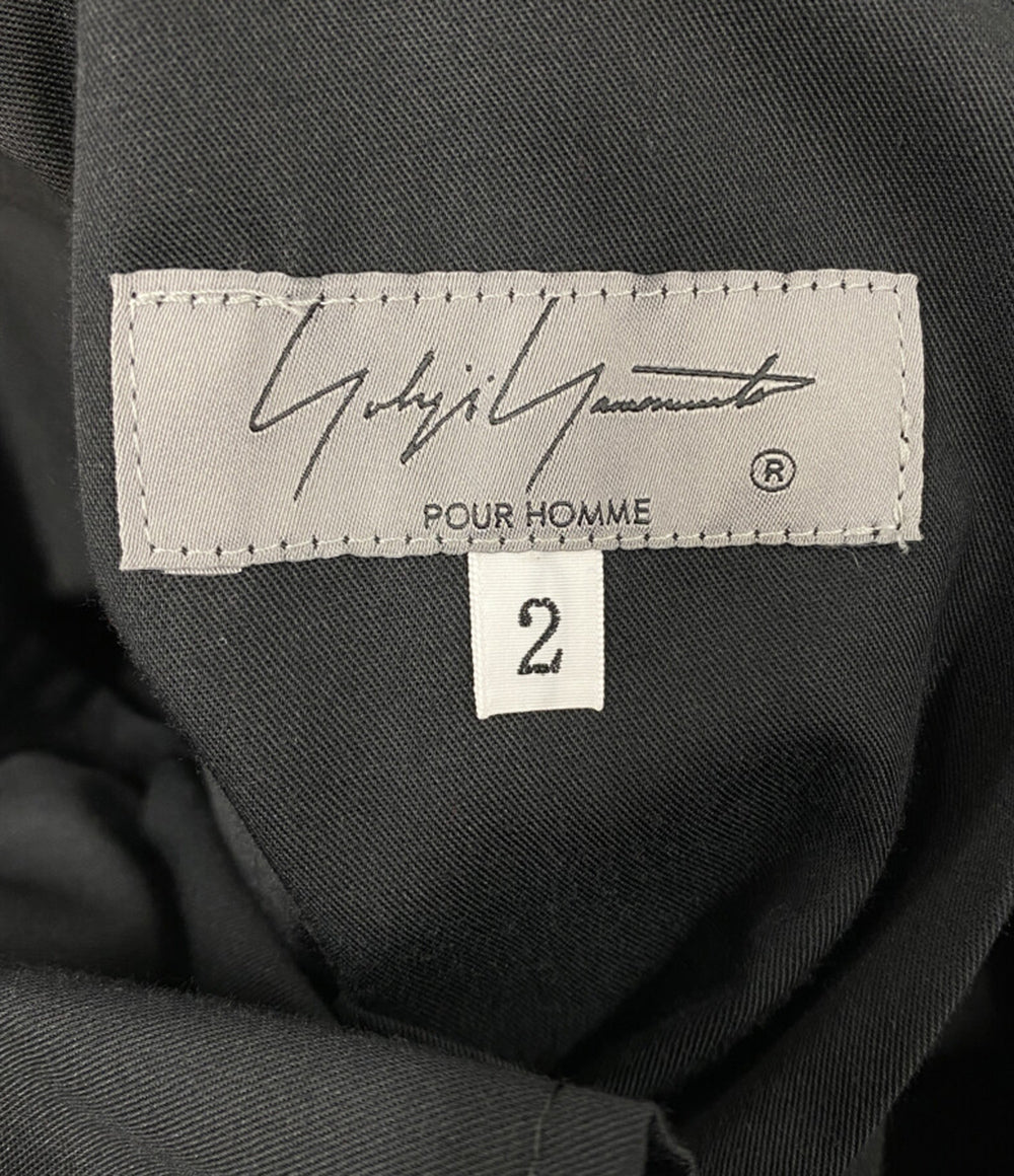 ヨウジヤマモトプールオム サイドジップパッチワークパンツ ワイドパンツ 22ss メンズ SIZE 2 YOHJI YAMAMOTO POUR HOMME