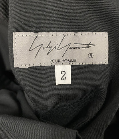 ヨウジヤマモトプールオム サイドジップパッチワークパンツ ワイドパンツ 22ss メンズ SIZE 2 YOHJI YAMAMOTO POUR HOMME
