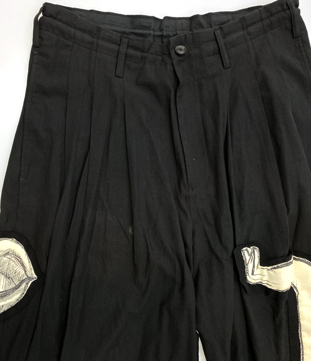 ヨウジヤマモトプールオム サイドジップパッチワークパンツ ワイドパンツ 22ss メンズ SIZE 2 YOHJI YAMAMOTO POUR HOMME