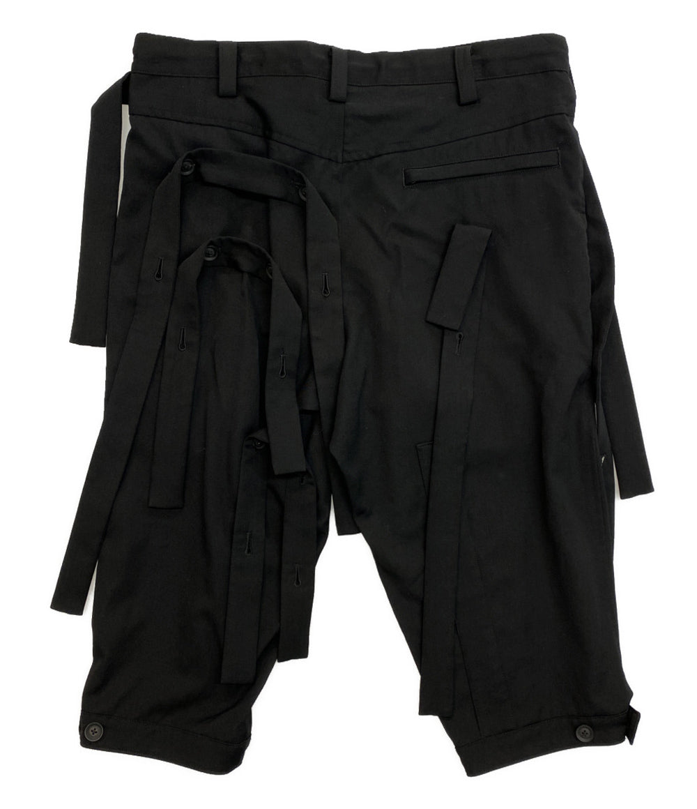 YOHJI YAMAMOTO POUR HOMME テープアレンジウールギャバジンパンツ 20ss HN-P54-100 メンズ SIZE 2 ヨウジヤマモトプールオム