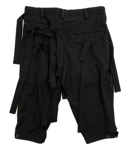 YOHJI YAMAMOTO POUR HOMME テープアレンジウールギャバジンパンツ 20ss HN-P54-100 メンズ SIZE 2 ヨウジヤマモトプールオム