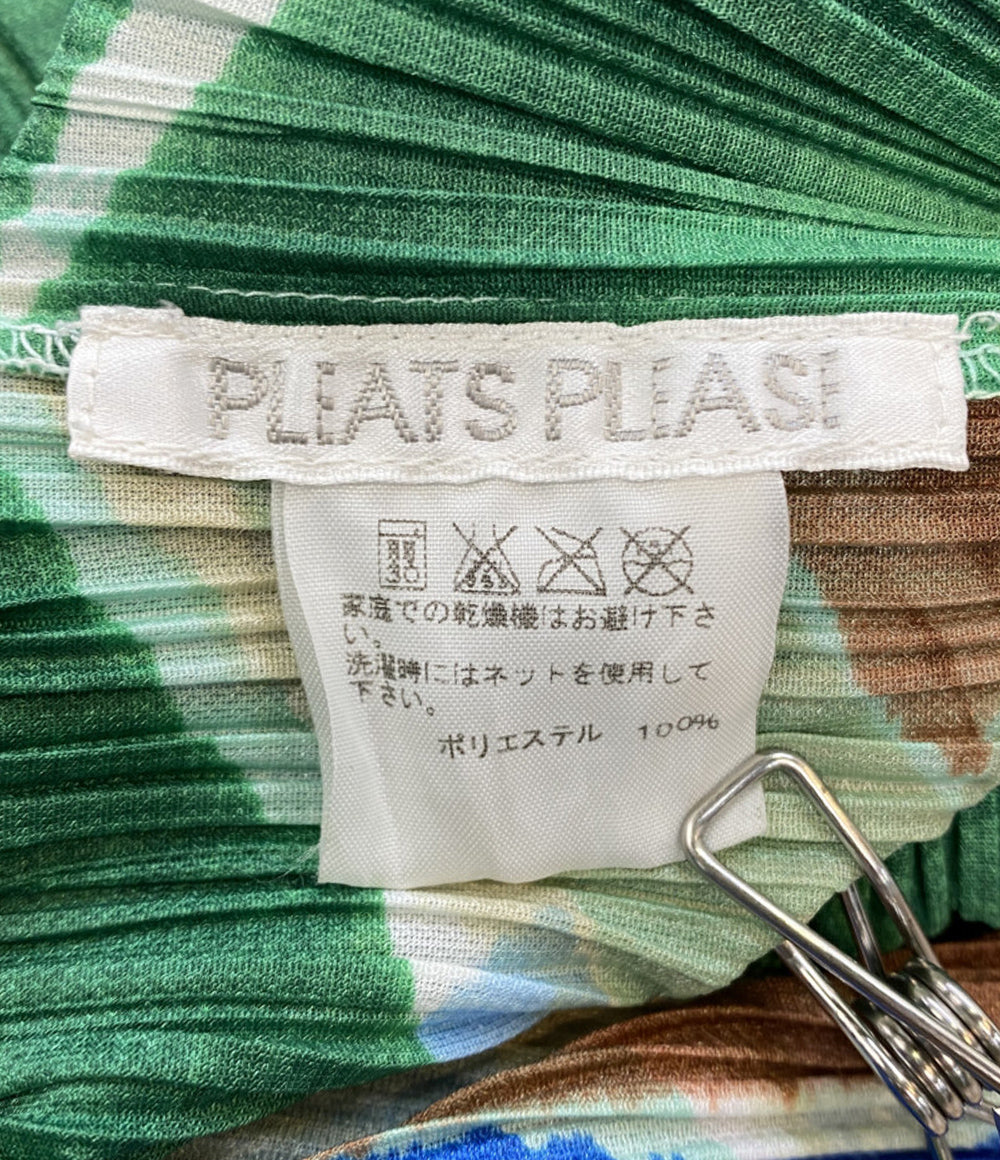 PLEATS PLEASE ジオメトリックノースリーブワンピース 15ss PP51-JH642 レディース SIZE 3 プリーツプリーズ
