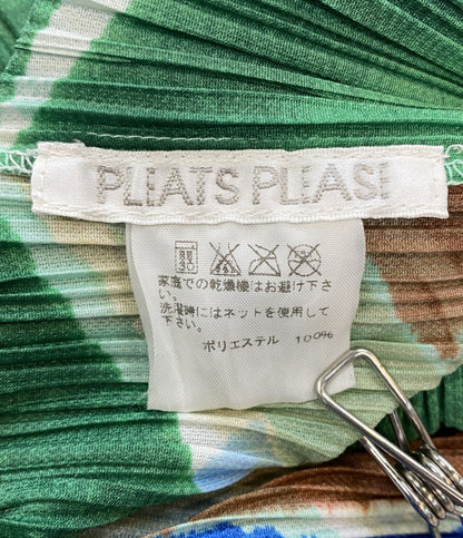 PLEATS PLEASE ジオメトリックノースリーブワンピース 15ss PP51-JH642 レディース SIZE 3 プリーツプリーズ