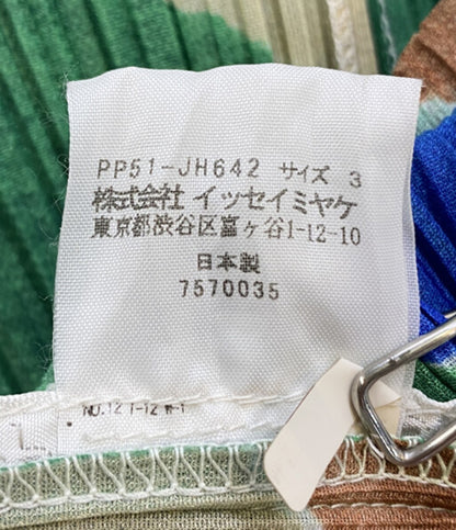 PLEATS PLEASE ジオメトリックノースリーブワンピース 15ss PP51-JH642 レディース SIZE 3 プリーツプリーズ