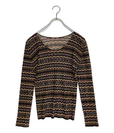 プリーツプリーズ 総柄プリーツカットソー 12SS レディース SIZE 3 PLEATS PLEASE