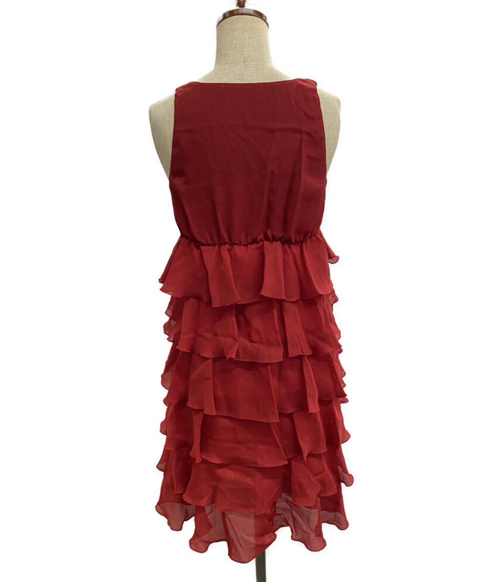 アレキサンダーマックイーン ドレス フリルワンピース レッド ローズ KRCQ-YM-1307 レディース SIZE S Alexander McQueen
